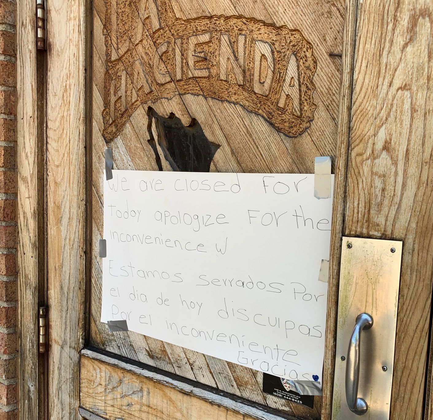 La Hacienda sign
